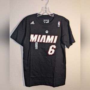 Adidas Miami Heat #6 NBA Basketball Tee – Youth Small
